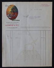 Billhead Facture CHATEAUBRIANT 1929 charrues HUARD semoir agricole illustrée 128