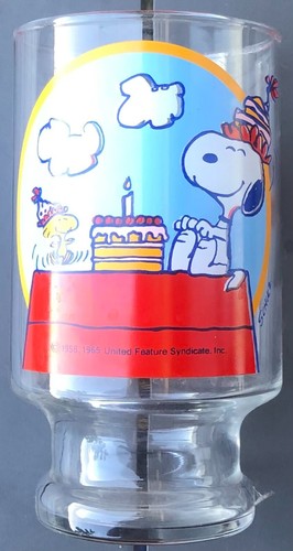 Verre snoopy happy - happy, birthday