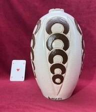 OCTAVE LARRIEU  CRACKLE GLAZE VASE GRES CRAQUELE ART DECO TARBES PYRENNEES 1930