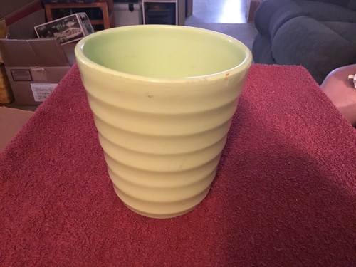 Green ceramic vase - green,