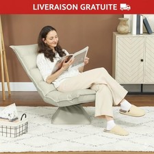 Fauteuil Sol Paresseux Pivotant 360° – Dossier 5 Positions – Livraison Gratuite