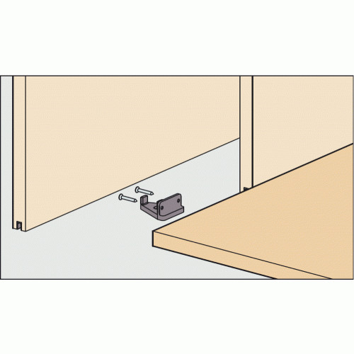 Guide bas pour rail clipo - 15, h