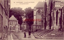FRANCE. CHARTRES - LA GRILLE DE L'EVECHE ET LE PORTAIL NORD 1906