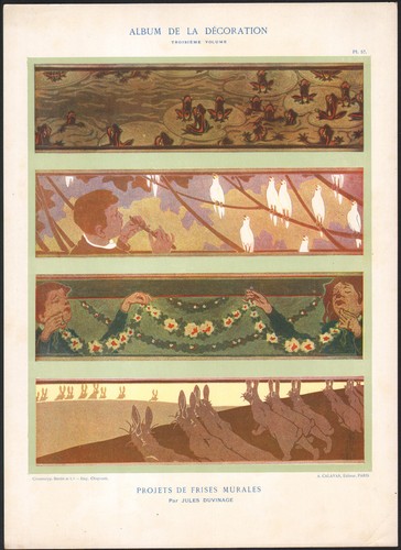 1900 lithographie art nouveau - 1900,
