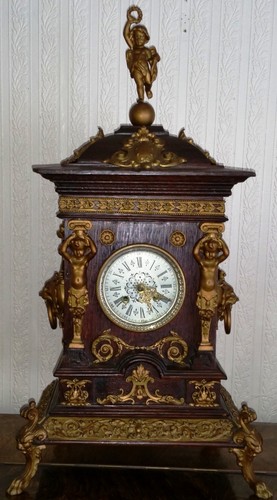 Antique oak cased - oak, clock