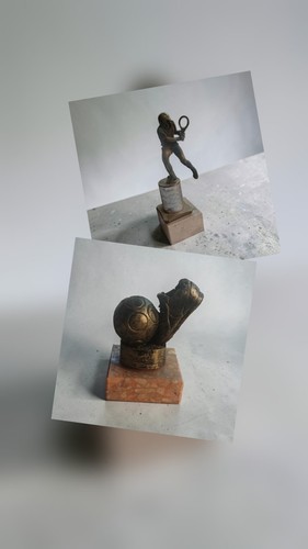 Lot statuettes tennis métal - lot,
