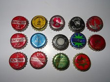 Lot of 14 Antique Beer Capsules - Water - Soda - Bistro Outing
