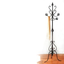 Wrought iron foot coat rack available in various colors