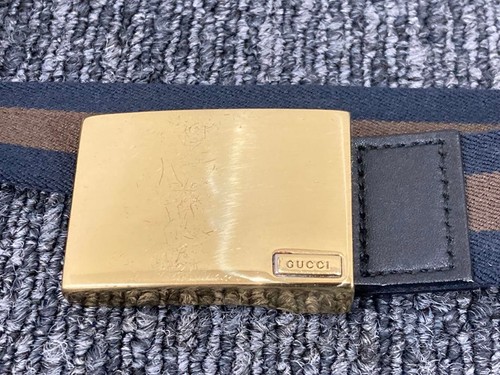 Ceinture rayure textile - , gucci
