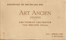 NOTEBOOK LOT OF 10 POSTCARDS DRAWINGS VICES AND VIRTUES STONE BREUGHEL