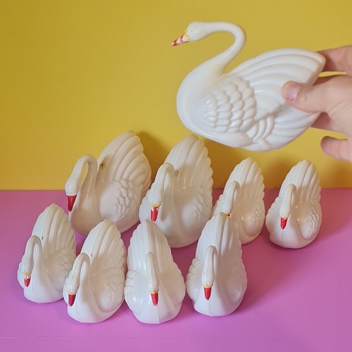 Lot cygnes plastique - lot,