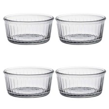 Duralex Four verre chef ramequins pour la crème brûlée Desserts 8.5cm x4