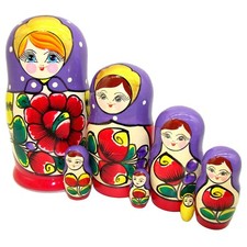 Russian Doll Purple Scarf /