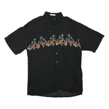 Chemise Hawaïenne Noire Pour