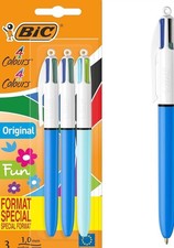 Stylo Bic 4 Couleur Lot De 3