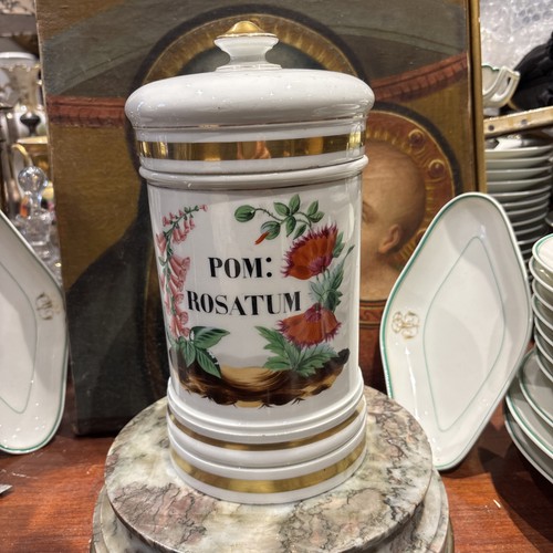 Old pharmacy jar painted - old,