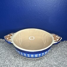 Petit Bol À Oreilles Faïence Paul Fouillen Quimper   Décor Bleu Et Brun