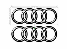 2 STICKERS AUDI LOGO vinyl