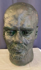 TERRACOTTA BUST SCULPTURE PORTRAIT OF LENINA PATINA GREEN BRONZE 70s