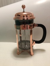 Copper French Press, Boding Chambord, 6 Cup, 24oz., Durable Glass, Black Handle