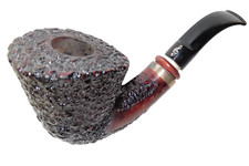 DON CARLOS LARGE BLACK CARVED "MONTANA" BENT DUBLIN STYLE PIPE  - PIPESTUD