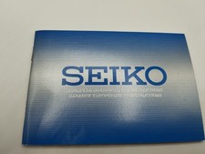 SEIKO Garantie Mondiale Et
