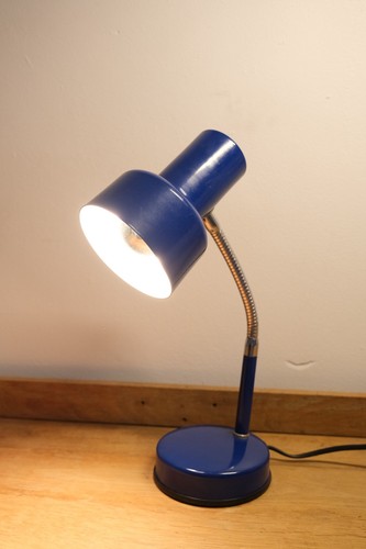 Lampe bureau vintage bleue - de,