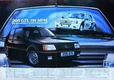 Peugeot '205 GTI' Motor Car ADVERT (2) Original Vintage 1984 Print Ad 707/184