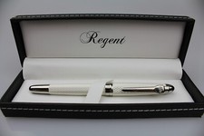Stylo ROLLER  REGENT  blanc et
