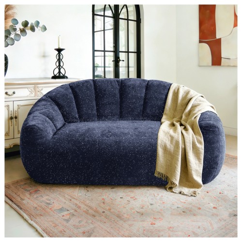 Oversized blue upholstered - oversized,