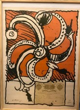 Pierre Alechinsky Madame de Parades 37/100 Lithograph