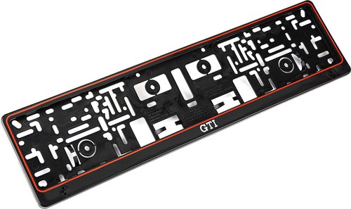 Support plaque gti avec - plaque,