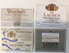4 ÉTIQUETTES - VINS DES