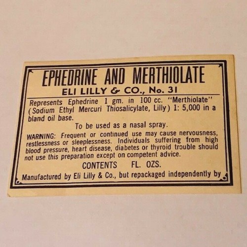 Pharmacy label ephemera paper