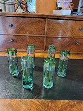 6 shooters à téquila en verre épais , créés sur demande par un maître verrier.
