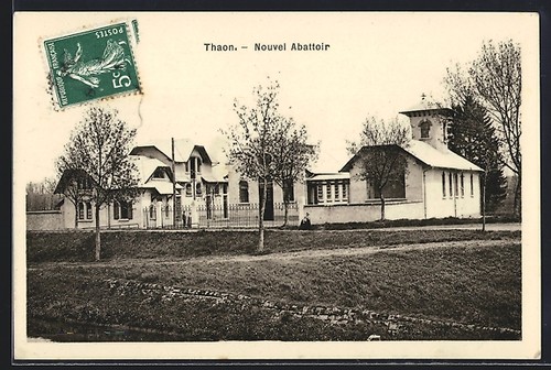 Cpa thaon nouvel abattoir - cpa, thaon,