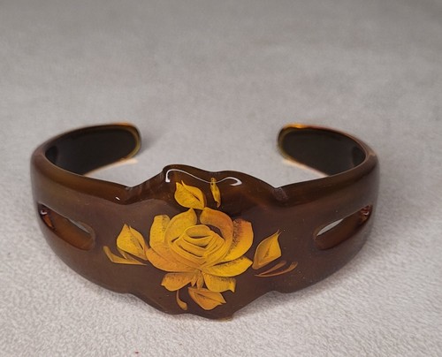 Bracelet rose amber tone - bracelet,
