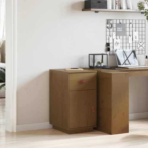 Armoire bureau marron miel - bureau,
