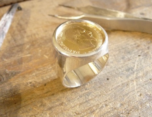 Chevalière argent massive