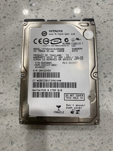 Hitachi hts541616j9sa00 160gb - hitachi,