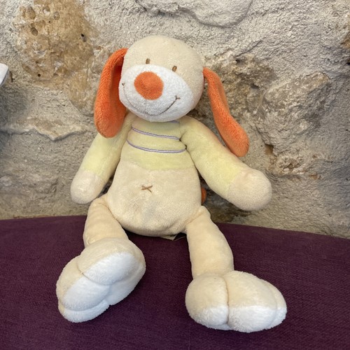 Peluche doudou chien jaune