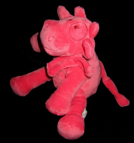Doudou peluche vache lola rose - peluche,