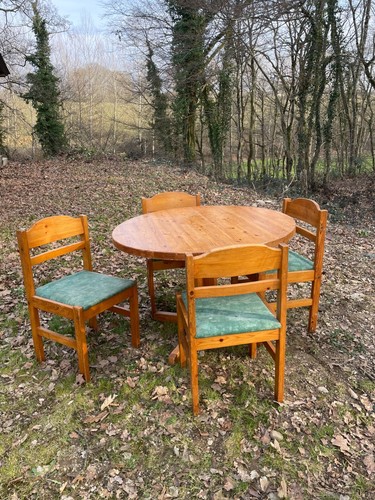 Table ronde rallonge et - à, 1