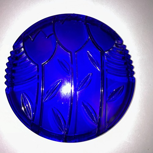 Cobalt blue art deco round - cobalt,
