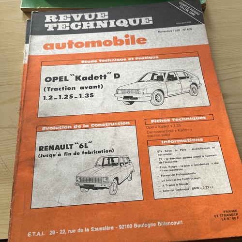 Revue technique opel - revue, kadett