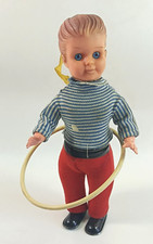 1960s wind up toy Hula Hoop Girl with ponytail - Japan unbranded works