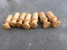 7 petits boutons bois naturel