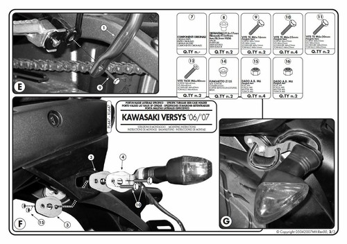 Pl447 givi porte valise - givi, porte-valise