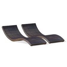 Lot de 2 Bains de Soleil Empilables "Cancun" 190cm Chocolat
