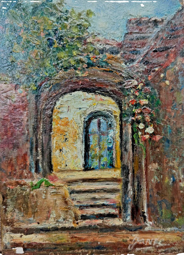 Tableau huile sur panneau - huile,